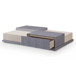 Contemporary latest design marble with wood coffee table set