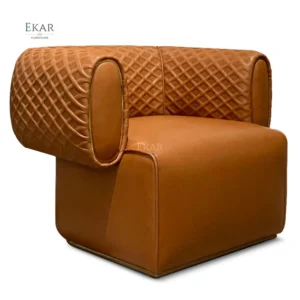 Italian classic design leisure chair soft leather living room chair armchair