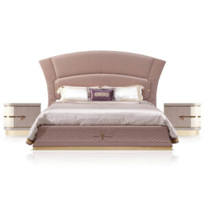 Bedroom high quality luxury bed fabric leather modern bedroom bed