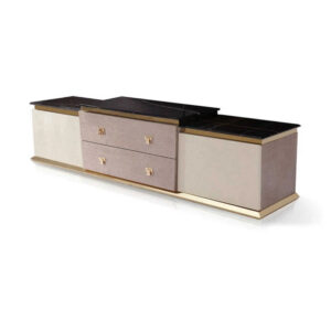 Living Room Marble Top High End Modern TV Stand Cabinet