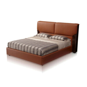 Upholstered Kingsize Modern Leather Bed